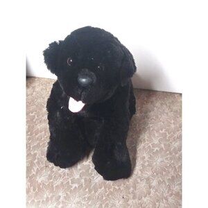 Build A Bear Black Lab Retriever Puppy Dog Plush Labrador Soft Tongue Stuffed EC